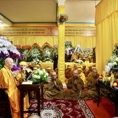 Đồng Nai: Lễ Bố-tát và dâng hoa đăng tưởng niệm Trưởng lão Hòa thượng Thích Giác Quang